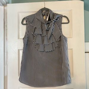 NWT Striped ruffle top